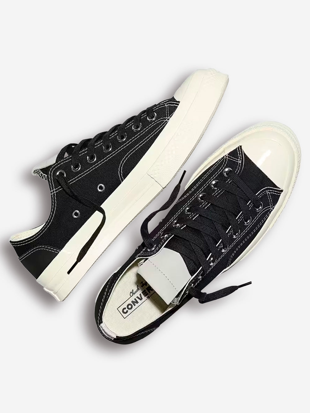 CONVERSE Chuck 70 OX con Canvas e Suede 'Total Eclipse' Nera bianca Urbanstaroma