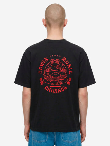 EDWIN T-shirt nera Music Channel Nero