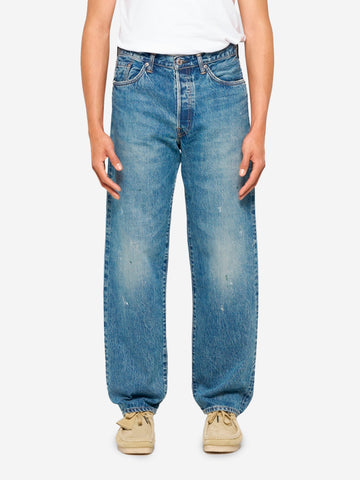 EDWIN Loose Jeans cimosati blu medio Denim