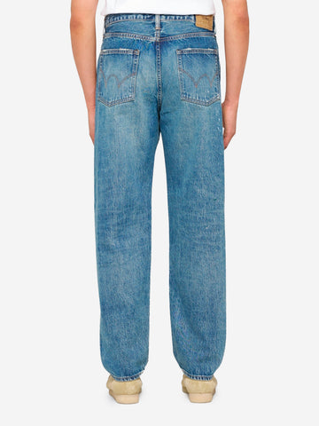 EDWIN Loose Jeans cimosati blu medio Denim