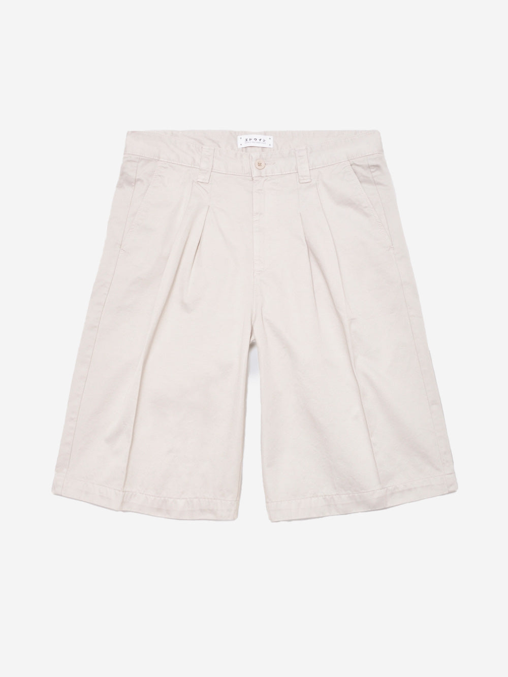 EDWIN Shorts Adams grigio ghiaccio in twill di cotone con pieghe Ghiaccio Urbanstaroma