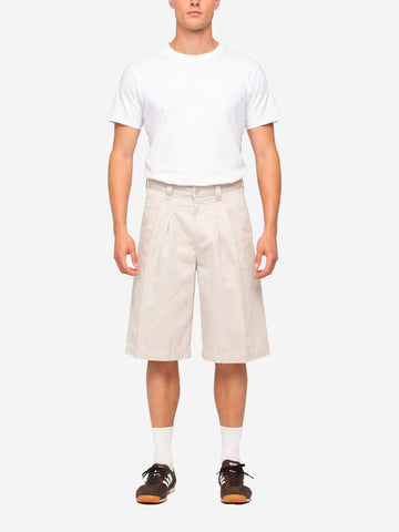EDWIN Shorts Adams grigio ghiaccio in twill di cotone con pieghe Ghiaccio