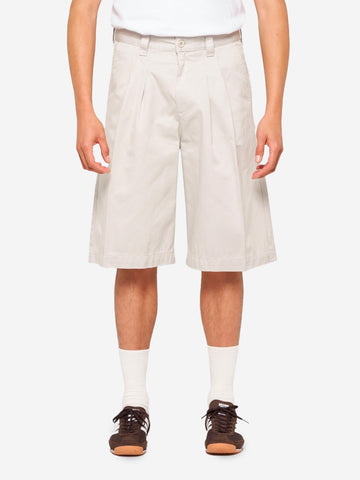EDWIN Shorts Adams grigio ghiaccio in twill di cotone con pieghe Ghiaccio