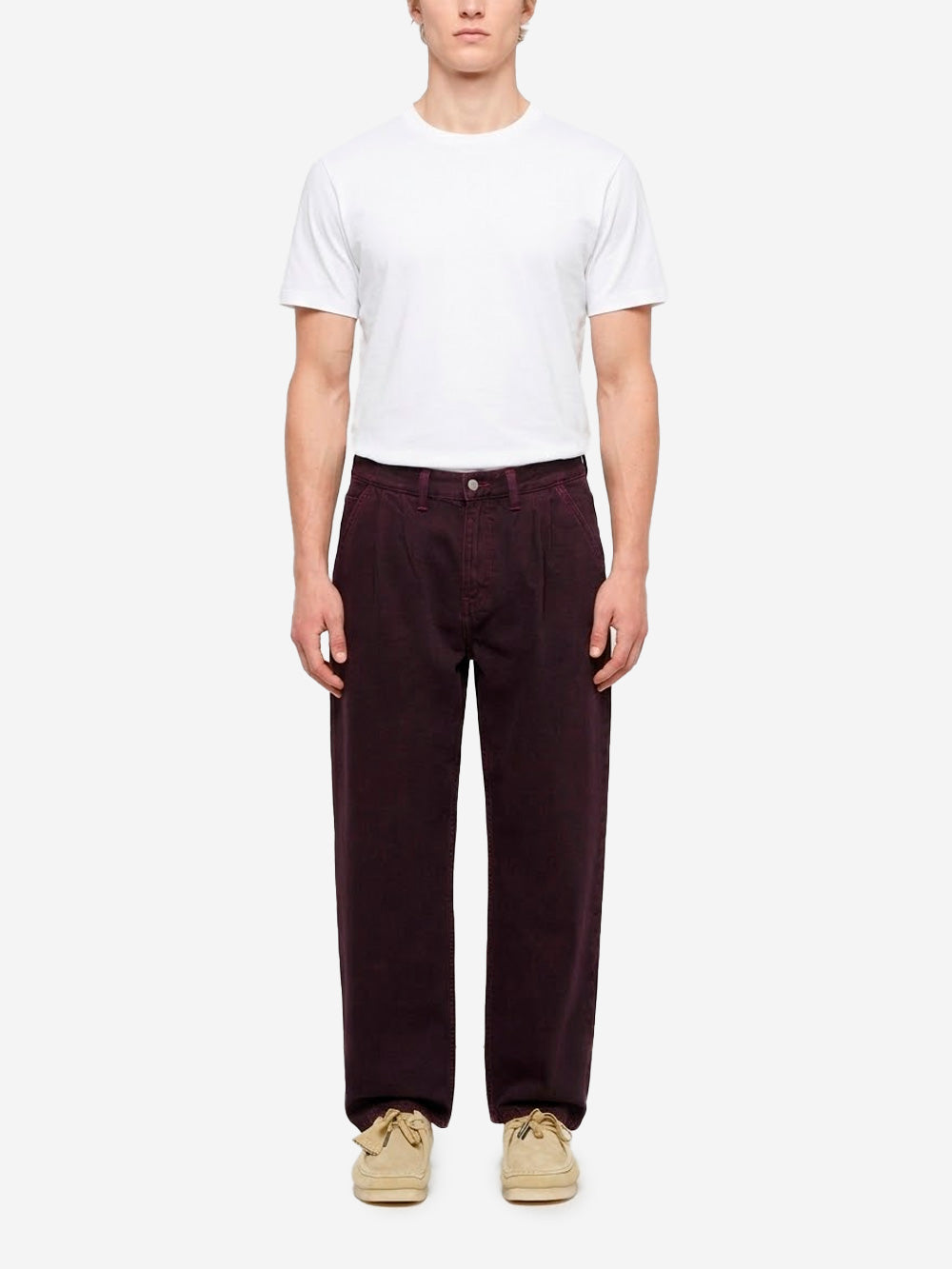 EDWIN Pantaloni in denim Arbor neri e rossi Melanzana Urbanstaroma