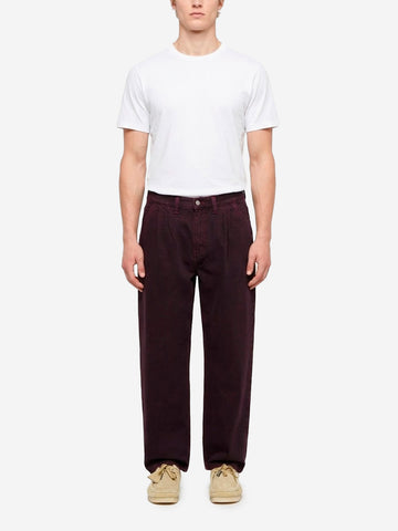EDWIN Pantaloni in denim Arbor neri e rossi Melanzana