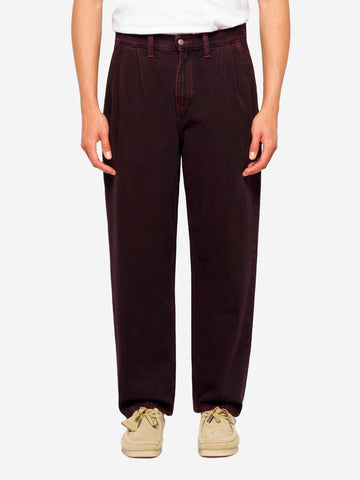 EDWIN Pantaloni in denim Arbor neri e rossi Melanzana