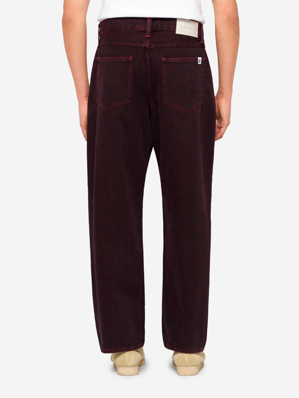 EDWIN Pantaloni in denim Arbor neri e rossi Melanzana Urbanstaroma