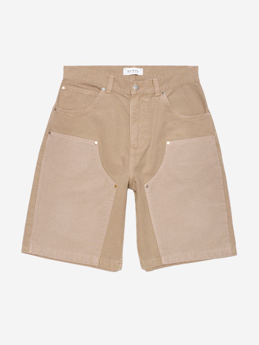 EDWIN Shorts 'Double Knee' Worker in marrone chiaro Tortora Urbanstaroma