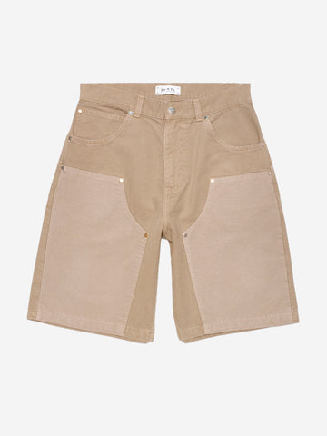 EDWIN Shorts 'Double Knee' Worker in marrone chiaro Tortora