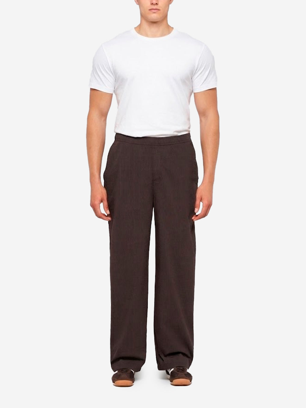 EDWIN Pantaloni marroni 'Edison' relaxed fit con coulisse Marrone nera Urbanstaroma