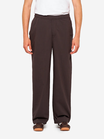 EDWIN Pantaloni marroni 'Edison' relaxed fit con coulisse Marrone nera