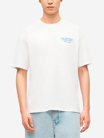 EDWIN T-Shirt bianca oversize con grafica Laid-Back League Bianco