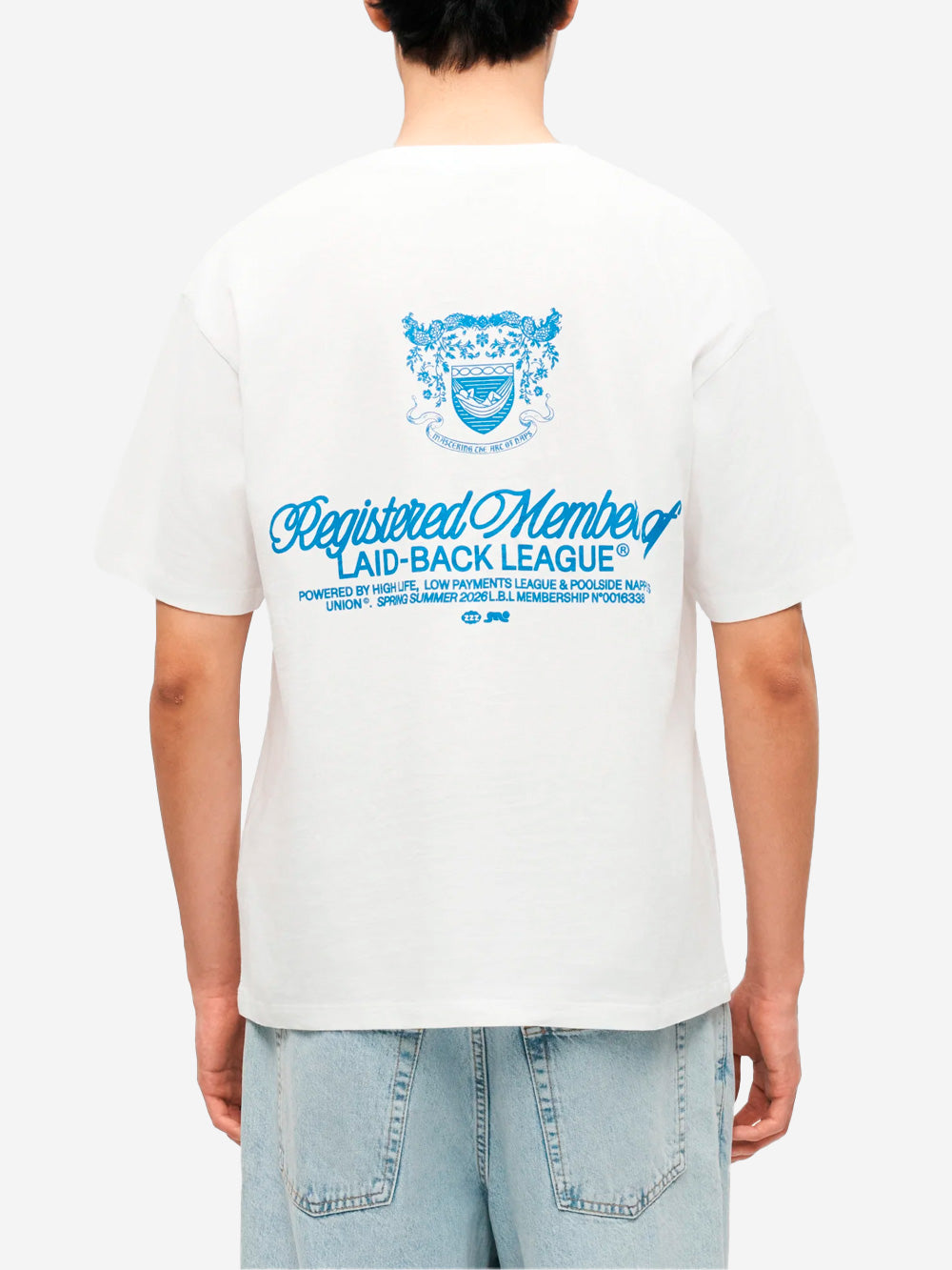 EDWIN T-Shirt bianca oversize con grafica Laid-Back League Bianco Urbanstaroma