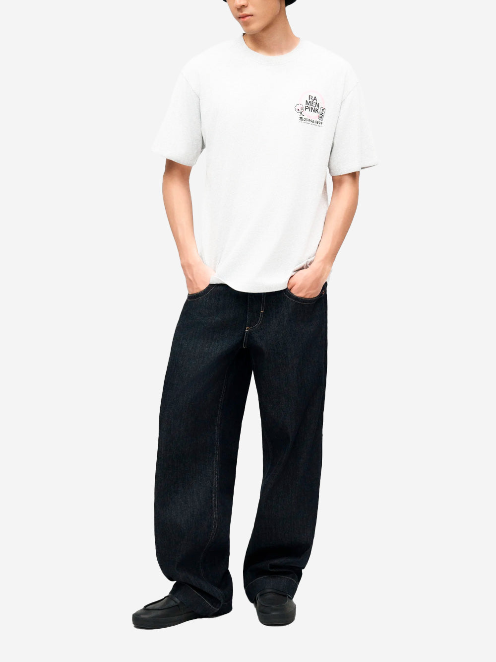 EDWIN T-shirt bianca con grafica Ramen Bianco Urbanstaroma