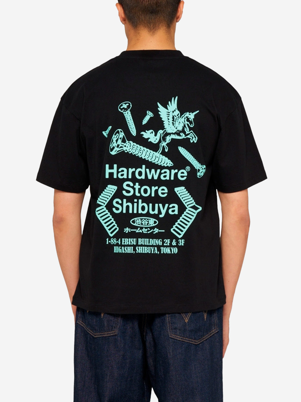 EDWIN T-shirt nera con grafica 'Hardware Store Shibuya' Nero Urbanstaroma