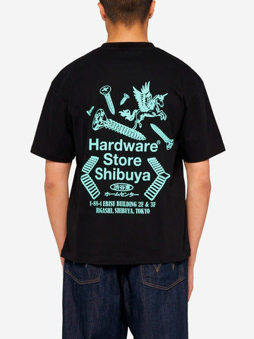 EDWIN T-shirt nera con grafica 'Hardware Store Shibuya' Nero