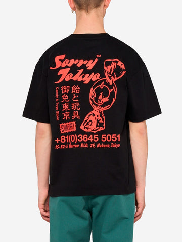 EDWIN T-shirt nera con grafica 'Sorry Tokyo' Nero