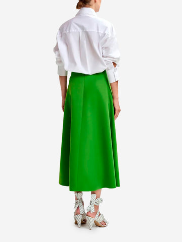 ESSENTIEL ANTWERP Camicia in cotone bianca con colletto allungato e bottoni spaiati Bianco