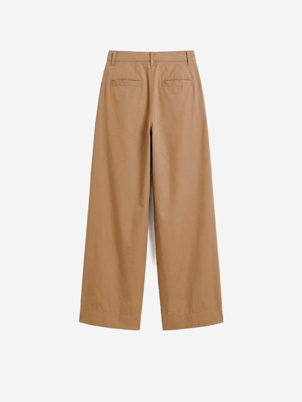 ESSENTIEL ANTWERP Pantaloni a gamba larga marrone chiaro in cotone Beige Urbanstaroma
