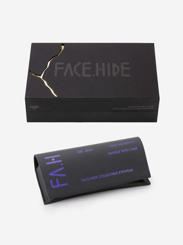 FACE HIDE Occhiali da sole 'Broken Vision' in acetato neri Nero