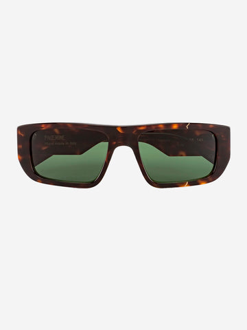 FACE HIDE Occhiali da sole 'Broken Vision' in acetato havana con lenti verdi Marrone arancio