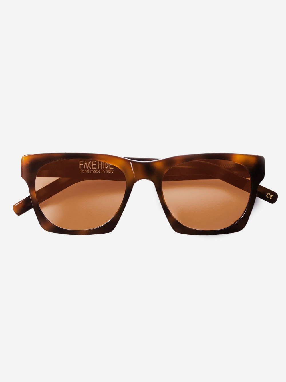 FACE HIDE Occhiali da sole 'Numero 0' in acetato havana con lenti arancioni Marrone arancio Urbanstaroma