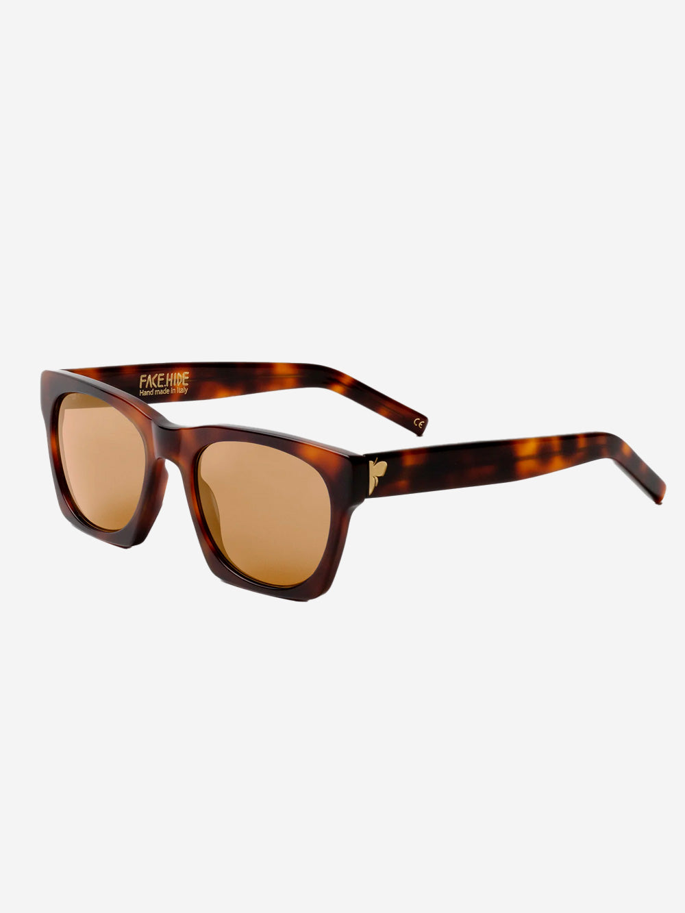 FACE HIDE Occhiali da sole 'Numero 0' in acetato havana con lenti arancioni Marrone arancio Urbanstaroma