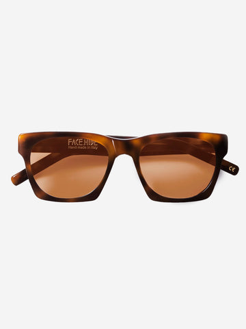 FACE HIDE Occhiali da sole 'Numero 0' in acetato havana con lenti arancioni Marrone arancio