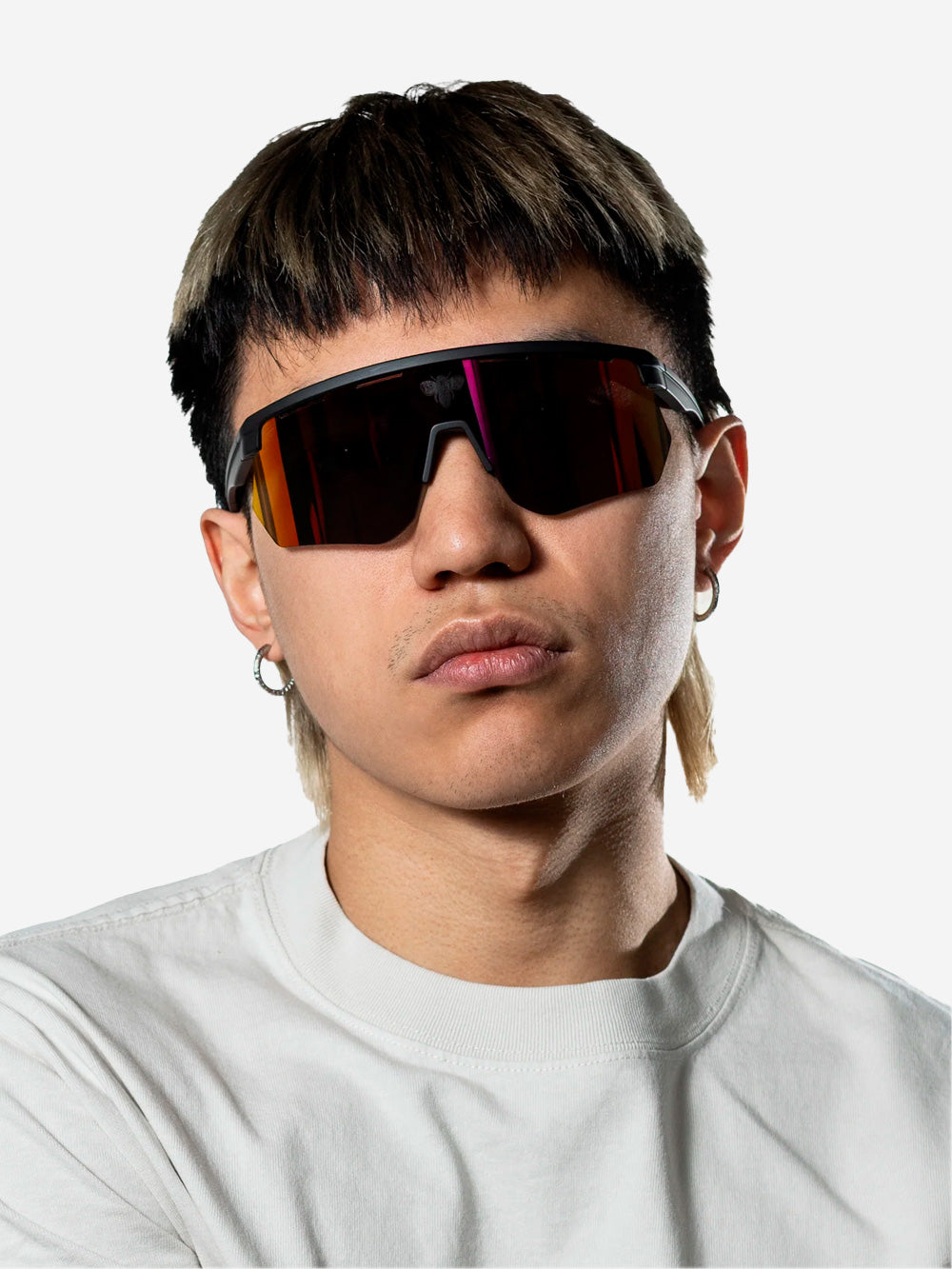 FACE HIDE Occhiale da sole a maschera 'Raider' Fiamma Rosso Urbanstaroma