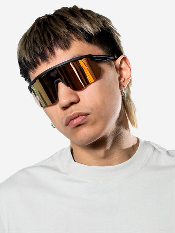 FACE HIDE Occhiale da sole a maschera 'Raider' dorati Oro