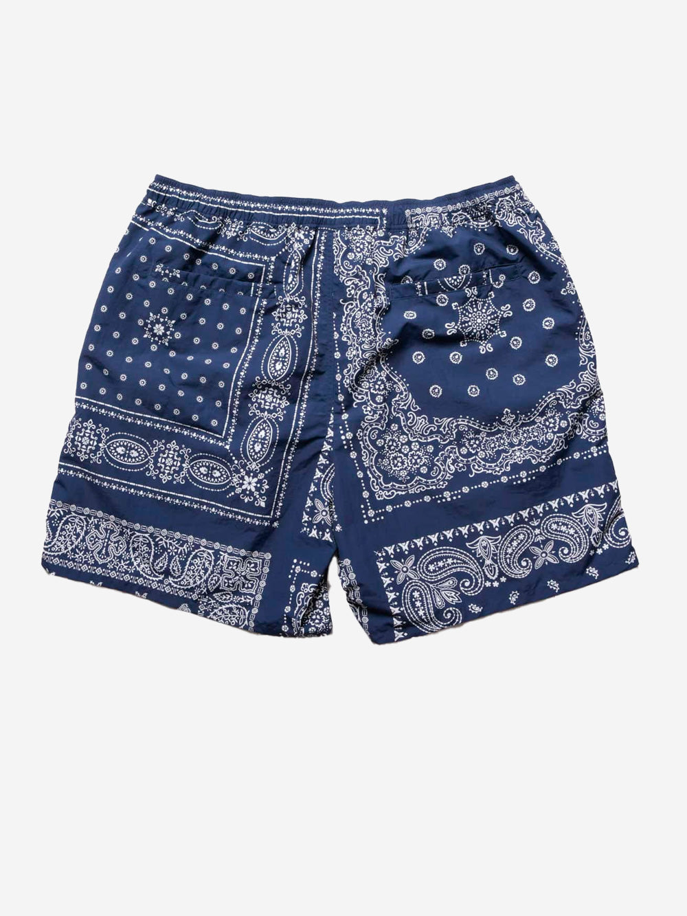F.C. REAL BRISTOL Shorts blu in nylon con stampa bandana Navy Urbanstaroma