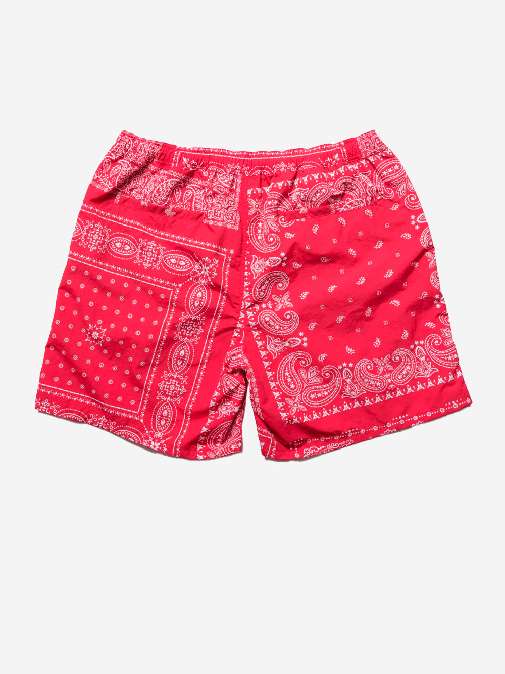 F.C. REAL BRISTOL Shorts rossi in nylon con stampa bandana Rosso Urbanstaroma