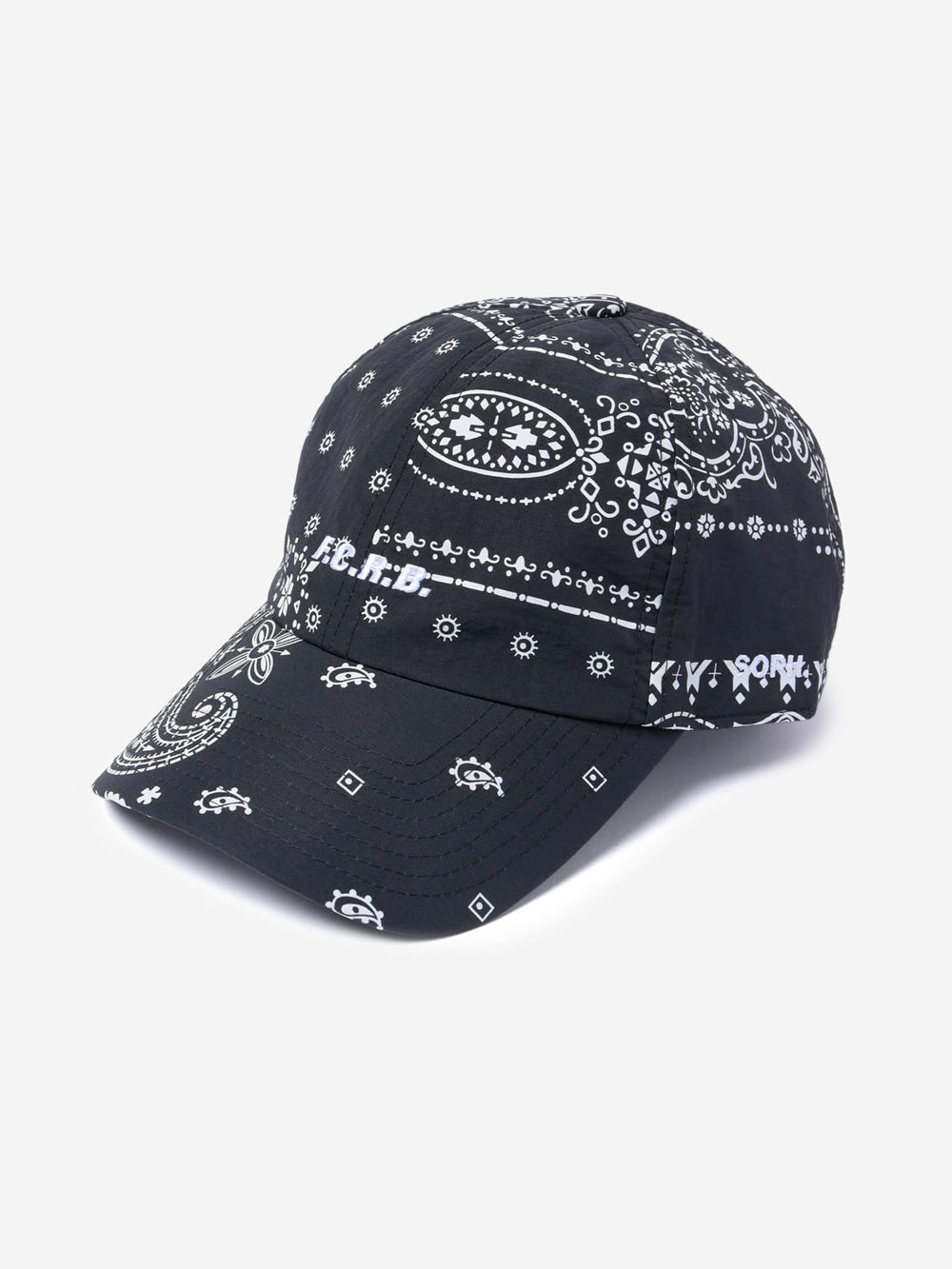 F.C. REAL BRISTOL Cappello nero in nylon con stampa bandana Nero Urbanstaroma