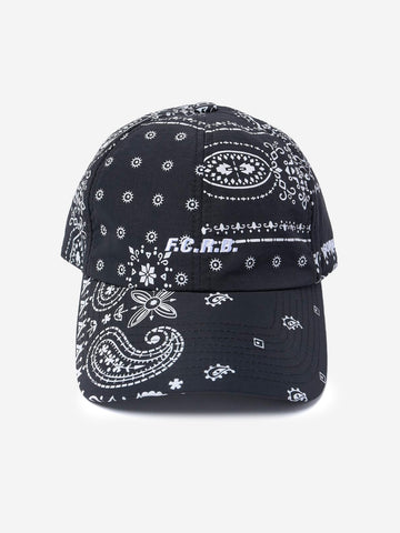 F.C. REAL BRISTOL Cappello nero in nylon con stampa bandana Nero