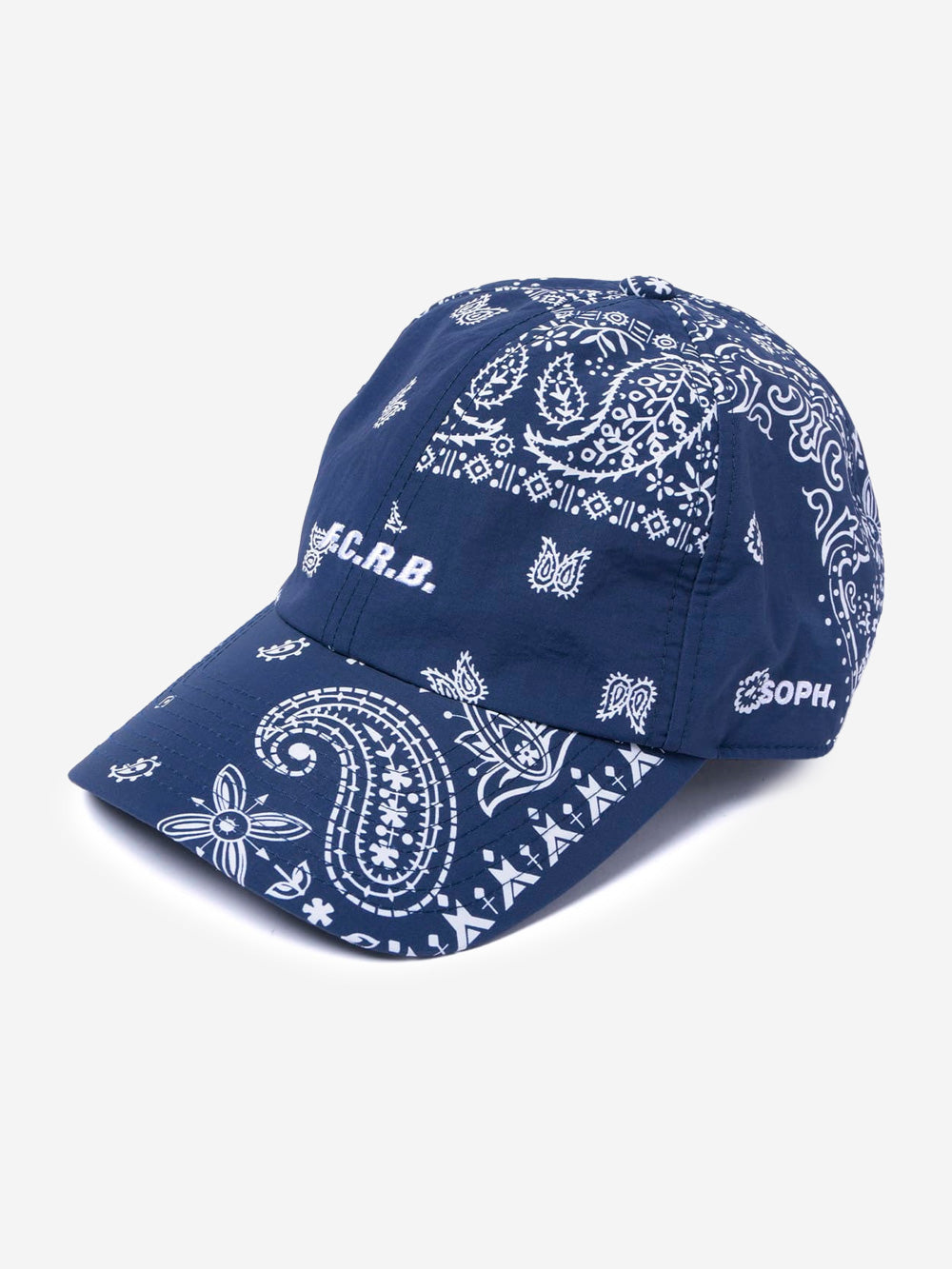 F.C. REAL BRISTOL Cappello blu in nylon con stampa bandana Navy Urbanstaroma