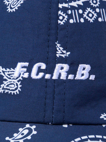 F.C. REAL BRISTOL Cappello blu in nylon con stampa bandana Navy