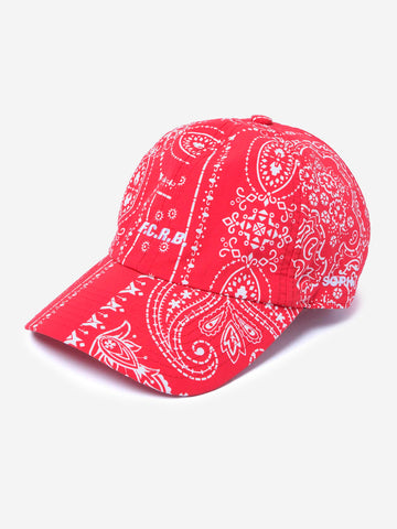 F.C. REAL BRISTOL Cappello rosso in nylon con stampa bandana