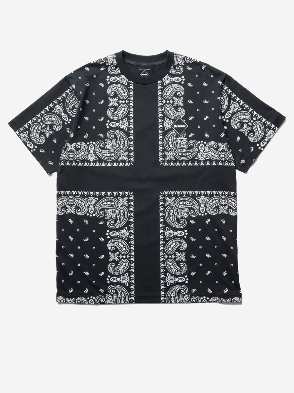 F.C. REAL BRISTOL T-shirt nera con stampa bandana Nero Urbanstaroma