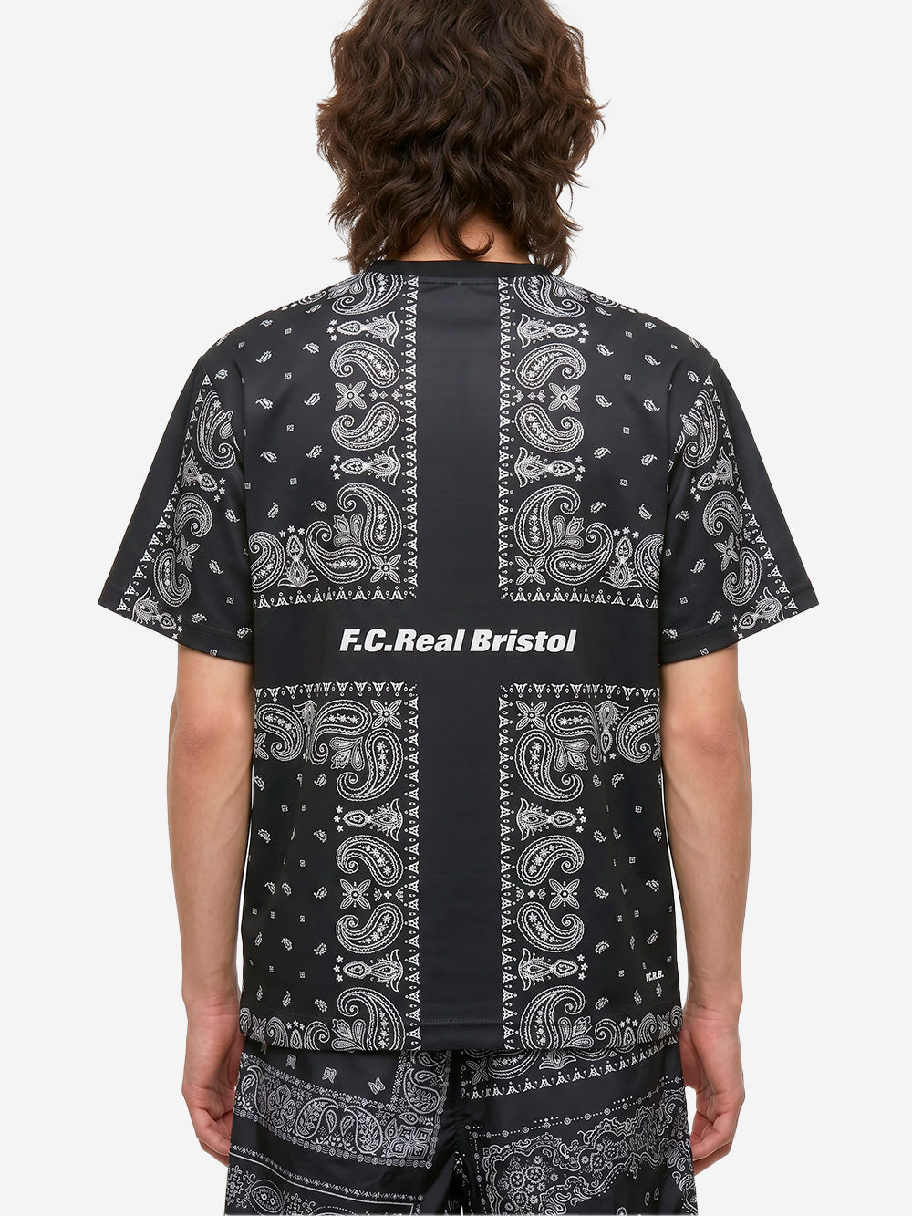 F.C. REAL BRISTOL T-shirt nera con stampa bandana Nero Urbanstaroma
