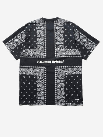 F.C. REAL BRISTOL T-shirt nera con stampa bandana Nero