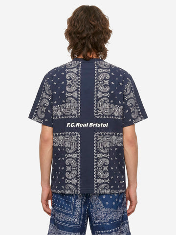 F.C. REAL BRISTOL T-shirt blu con stampa bandana Blu