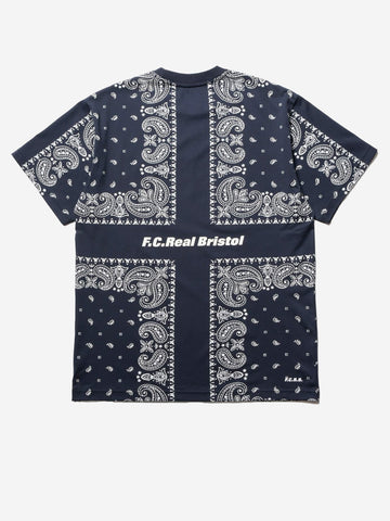 F.C. REAL BRISTOL T-shirt blu con stampa bandana Blu