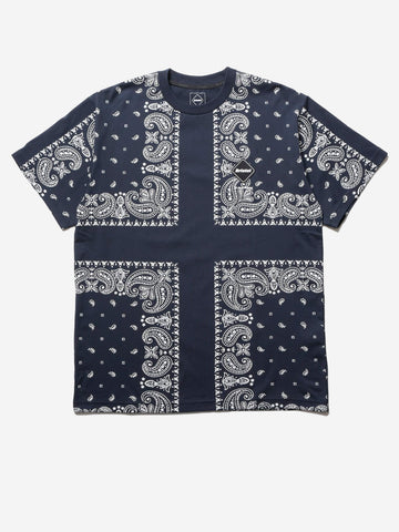 F.C. REAL BRISTOL T-shirt blu con stampa bandana Blu