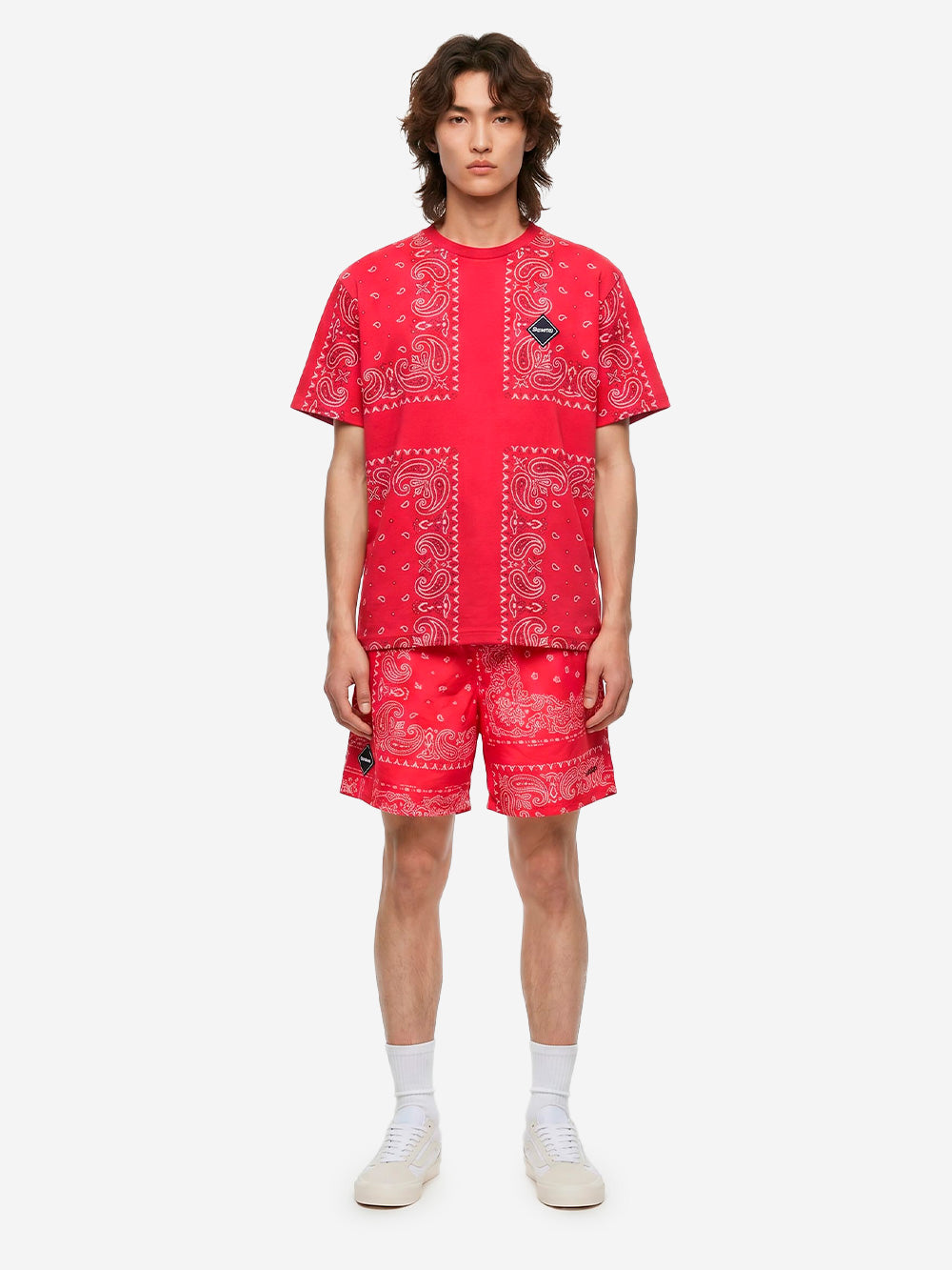 F.C. REAL BRISTOL T-shirt rossa con stampa bandana Rosso Urbanstaroma