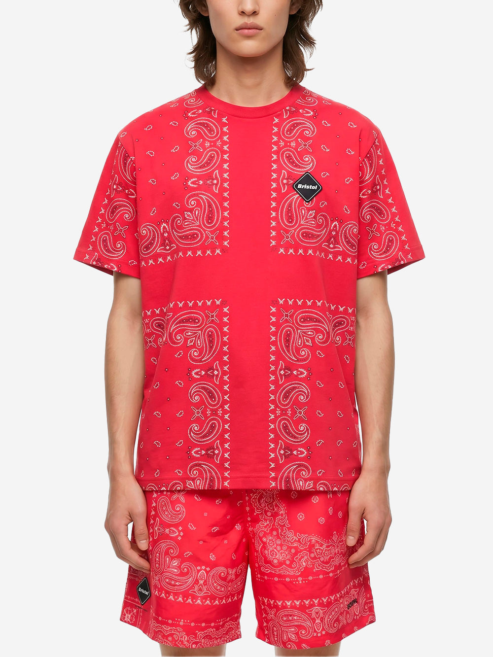 F.C. REAL BRISTOL T-shirt rossa con stampa bandana Rosso Urbanstaroma