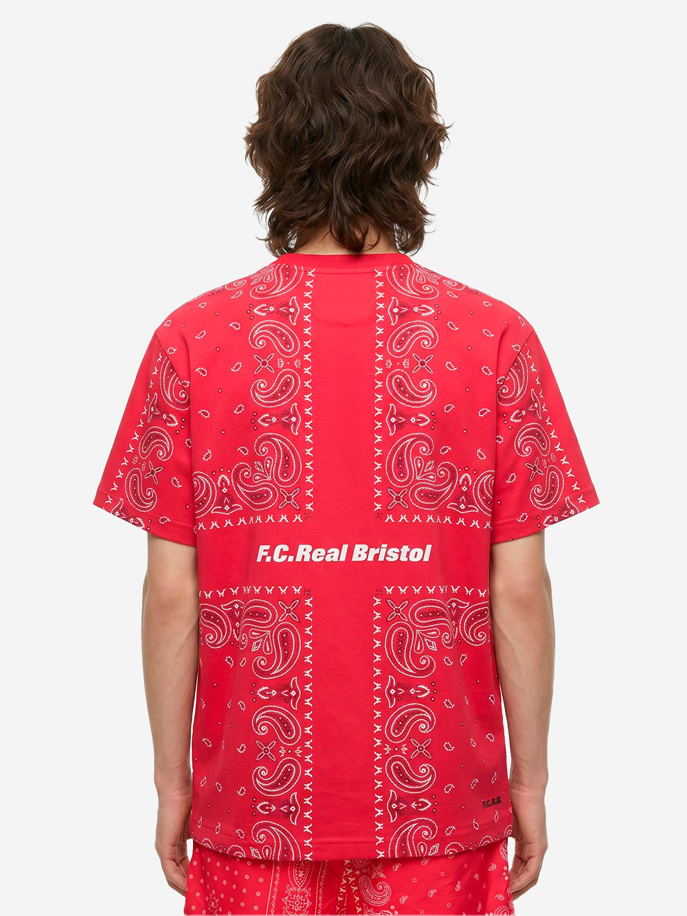 F.C. REAL BRISTOL T-shirt rossa con stampa bandana Rosso Urbanstaroma