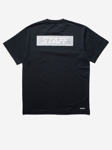 F.C. REAL BRISTOL T-shirt nera 'Team Staff' con stampa lenticolare Nero