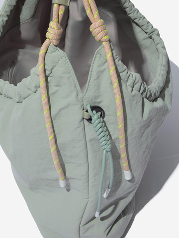 F/CE Paper Nylon Shoulder Tote verde menta (15 l) Verde menta