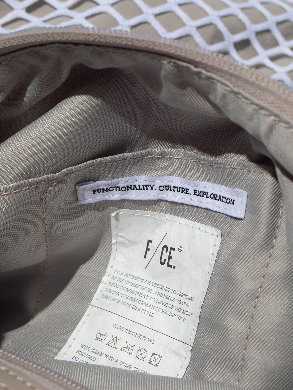 F/CE Big Shoulder tote in mesh (8l) Beige Urbanstaroma