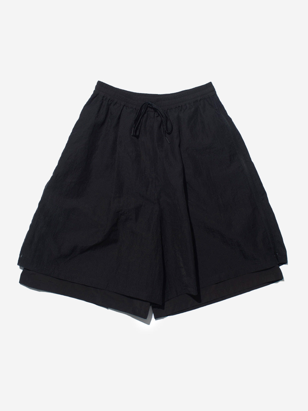 F/CE Shorts tecnici ampi in mesh layered Nero Urbanstaroma